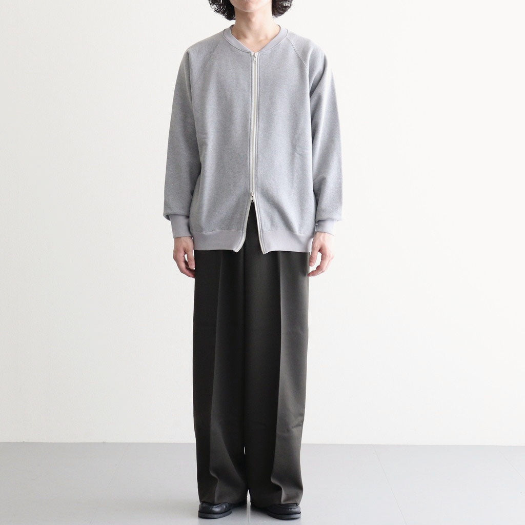 FLAT FRONT WIDE TROUSERS #D.OLIVE [A26C15PT02C]