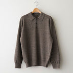 WASHED HIGH COUNT LINEN POLO #BROWN [BN-26SM-022]