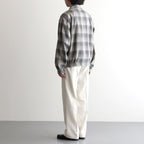 FRONT TUCK ARMY TROUSER #IVORY [261OJ-PT09]