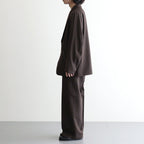 SINGLE PLEAT WIDE TROUSERS #BROWN BIRD’S-EYE [M26C10PT02C]