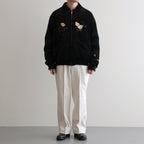 STUNNING VELVET SOUVENIR JACKET(Niwatori to Hiyoko) #ONYX [252OJ-JK12]