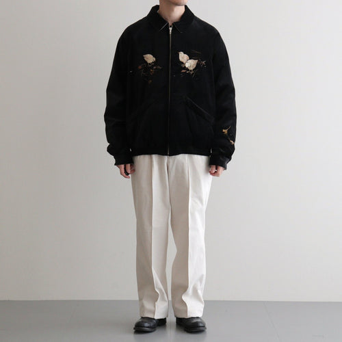 STUNNING VELVET SOUVENIR JACKET(Niwatori to Hiyoko) #ONYX [252OJ-JK12]