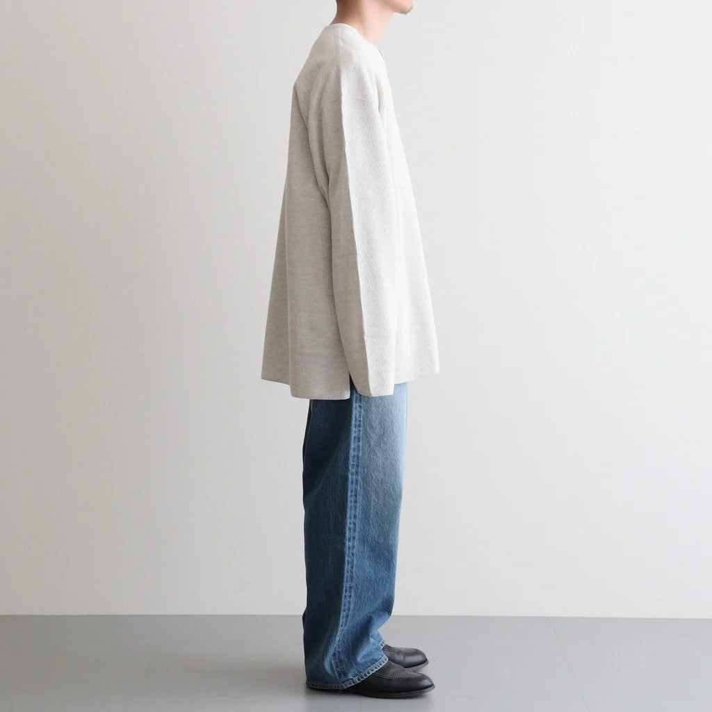 Rough&Smooth Thermal Over-neck L/S #HeatherOatmeal [bROOTS24F30F26]