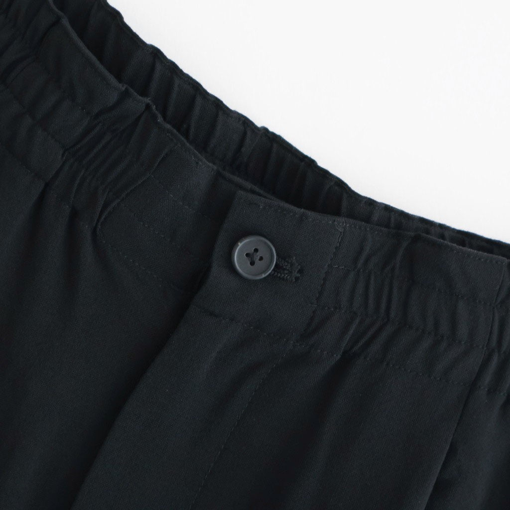 Wool Cupro Easy Wide Trousers #Black [NEP-SS2606]
