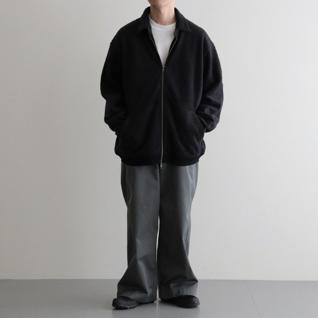 POLARTEC Wool Fleece Sweater Jacket #Black [N25FA051]