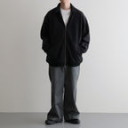 POLARTEC Wool Fleece Sweater Jacket #Black [N25FA051]