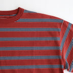 BORDER LONG SLEEVE TOP #N.REDxSAX [PMAT-CL02]