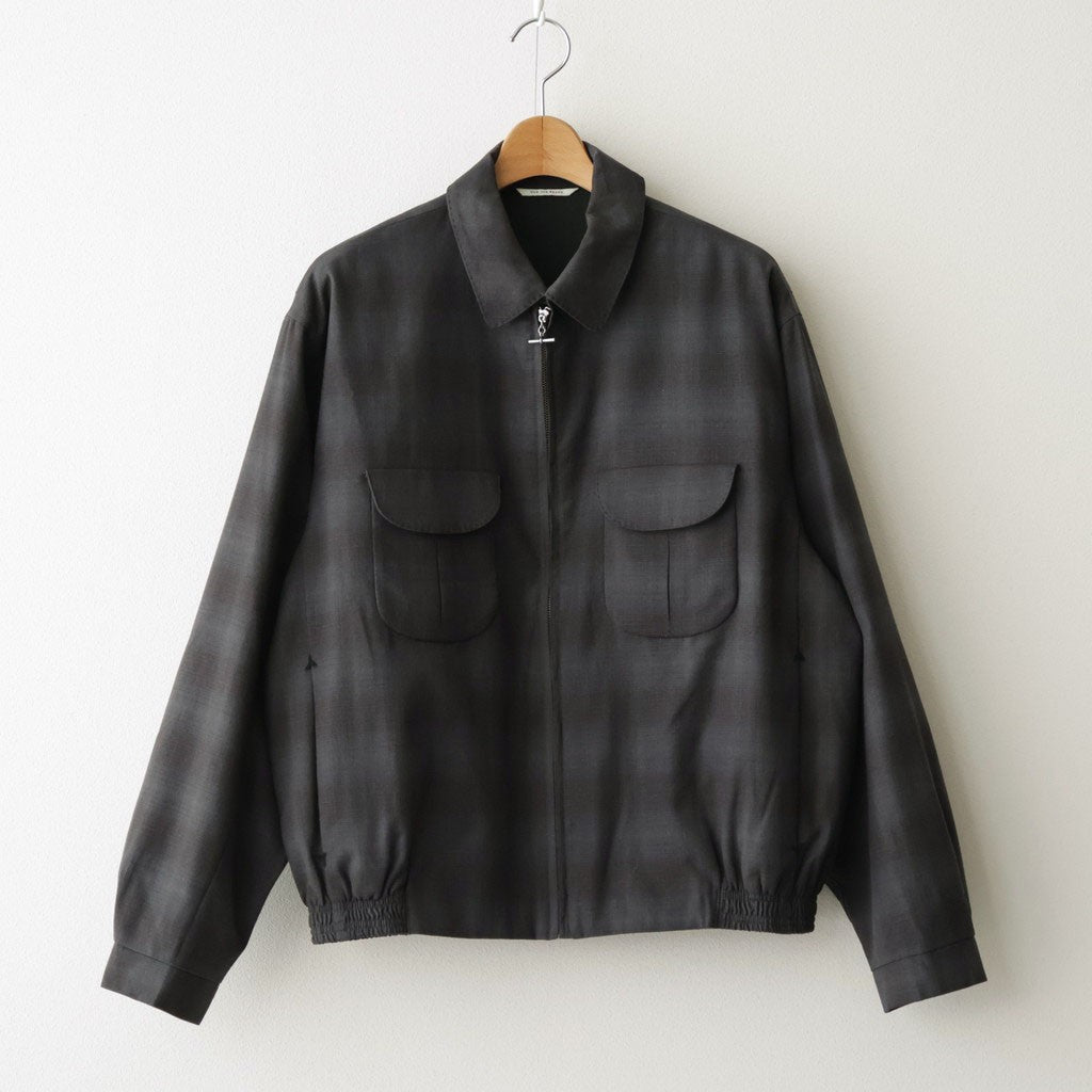 PLEATED-POCKET RICKY JACKET #PEWTER PLAID [261OJ-JK07]