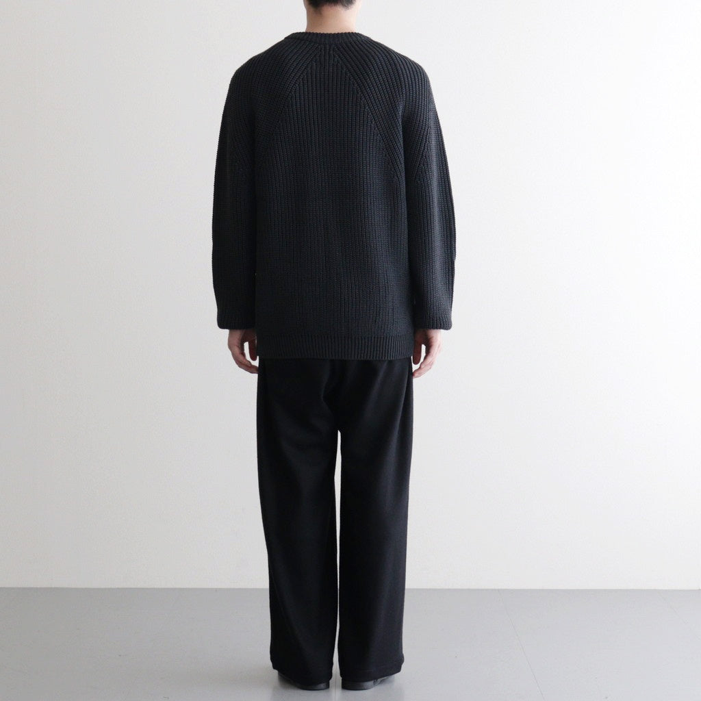 SIGNATURE CREW NECK #CHARCOAL BLUE [BN-25FM-038]