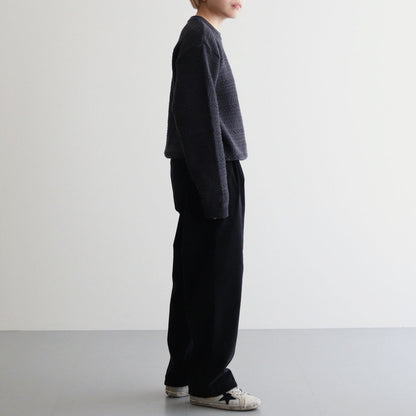 Corduroy Field Tuck Pants #Black [N24FC025]