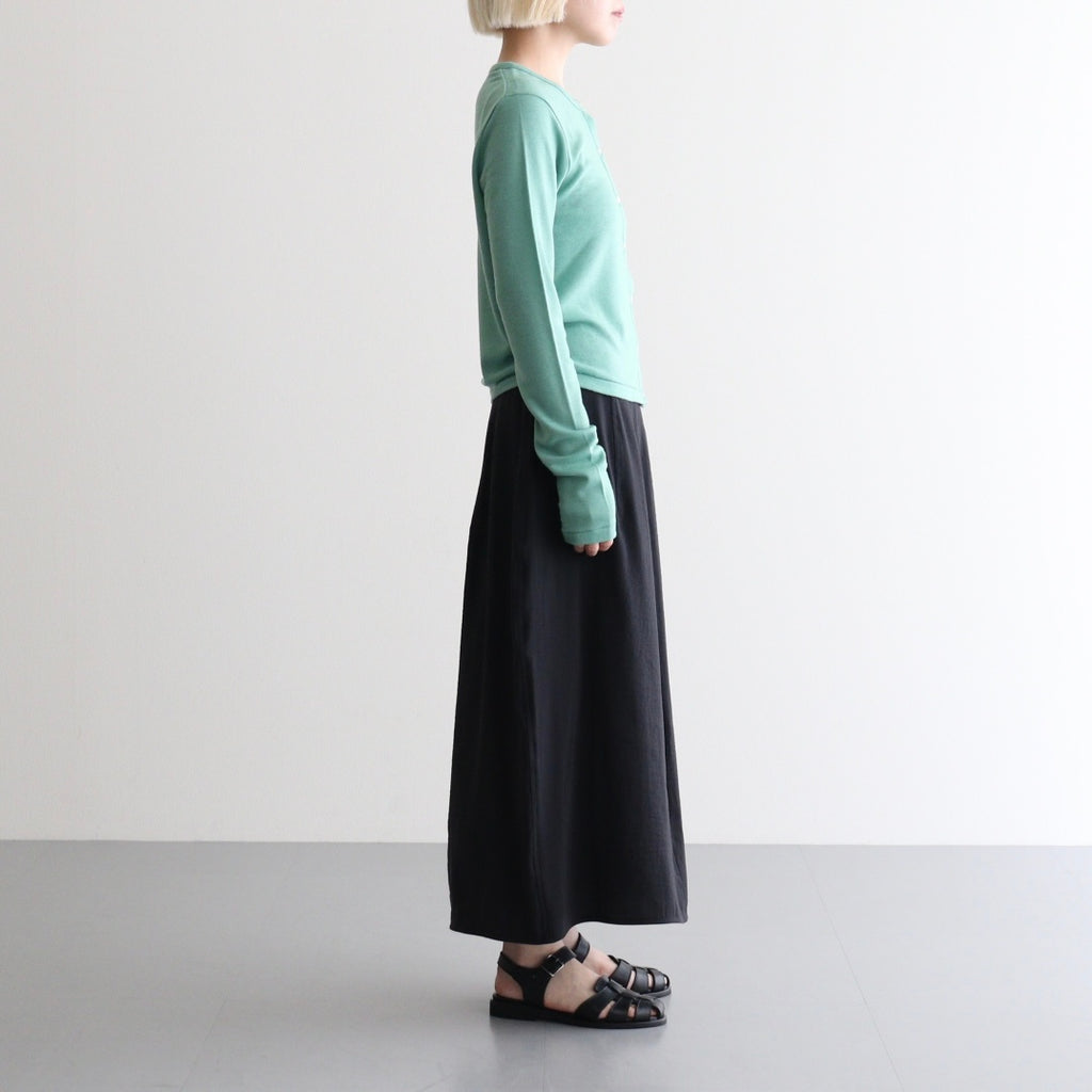 Wool Rib Cardigan #FadeGreen [BHSW24F13F26]