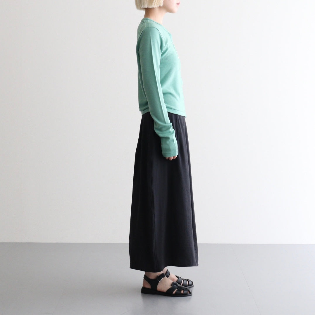 Wool Rib Cardigan #FadeGreen [BHSW24F13F26]