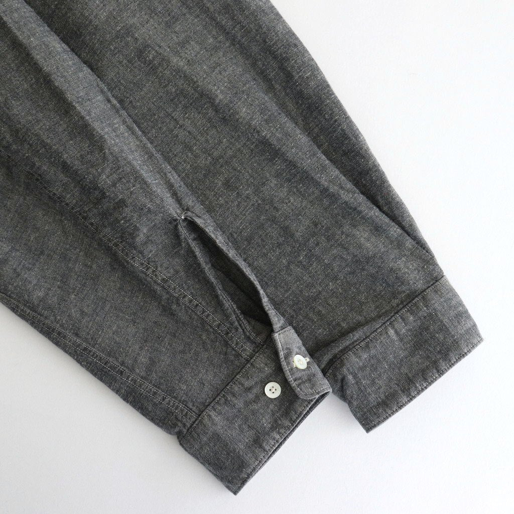CHAMBRAY WORKADAY LS SHIRT #BLACK(FADE) [PMAT-LS05]