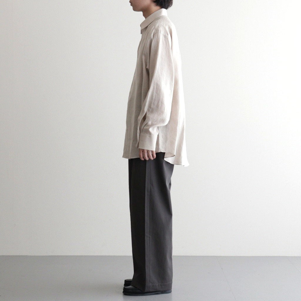 TRIPLE PLEATED EASY TROUSERS #CHARCOAL [A26A16PT02C]