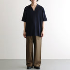 SILK COTTON SKIPPER KNIT #NAVY [26S-BIS-KN66]