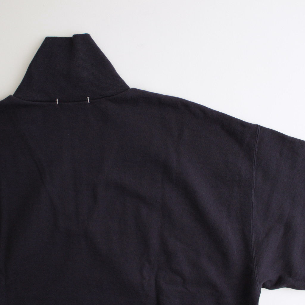 ORGANIC COTTON BLEND HEAVY WEIGHT FLEECE HALF ZIP #NAVY [16542 66326]