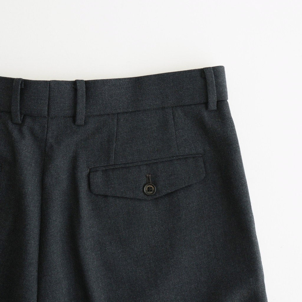 FLAT FRONT WIDE TROUSERS #CHARCOAL [A26C07PT03C]
