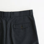 FLAT FRONT WIDE TROUSERS #CHARCOAL [A26C07PT03C]