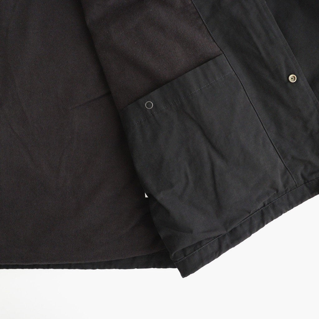WAXED CLOTH FIELD COACH JACKET #INK BLACK [PMAW-OT04]