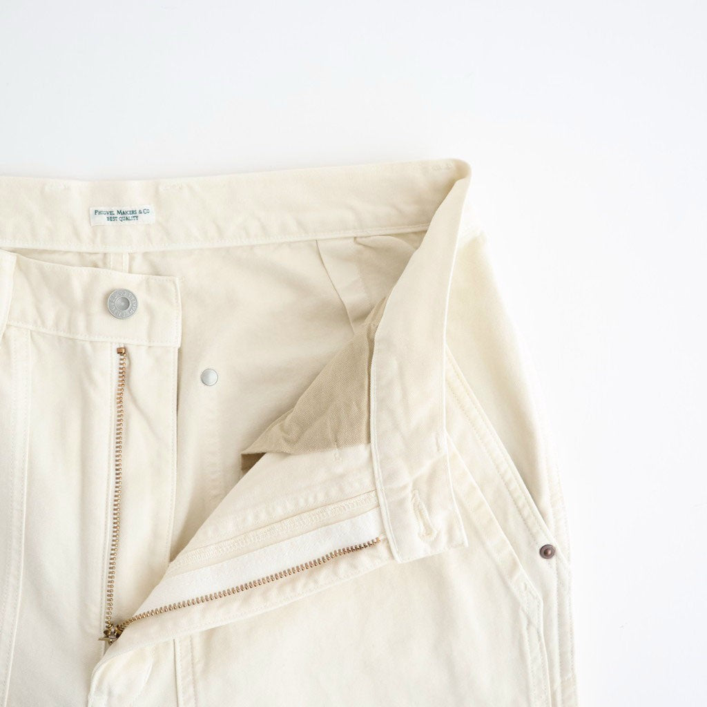 DUCK CLOTH DOUBLE KNEE PAINTER #IVORY(FADED) [PMAW-PT06]