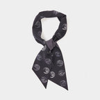 FADED SILK SCARF TIE #BLACK [251OJ-AC02]