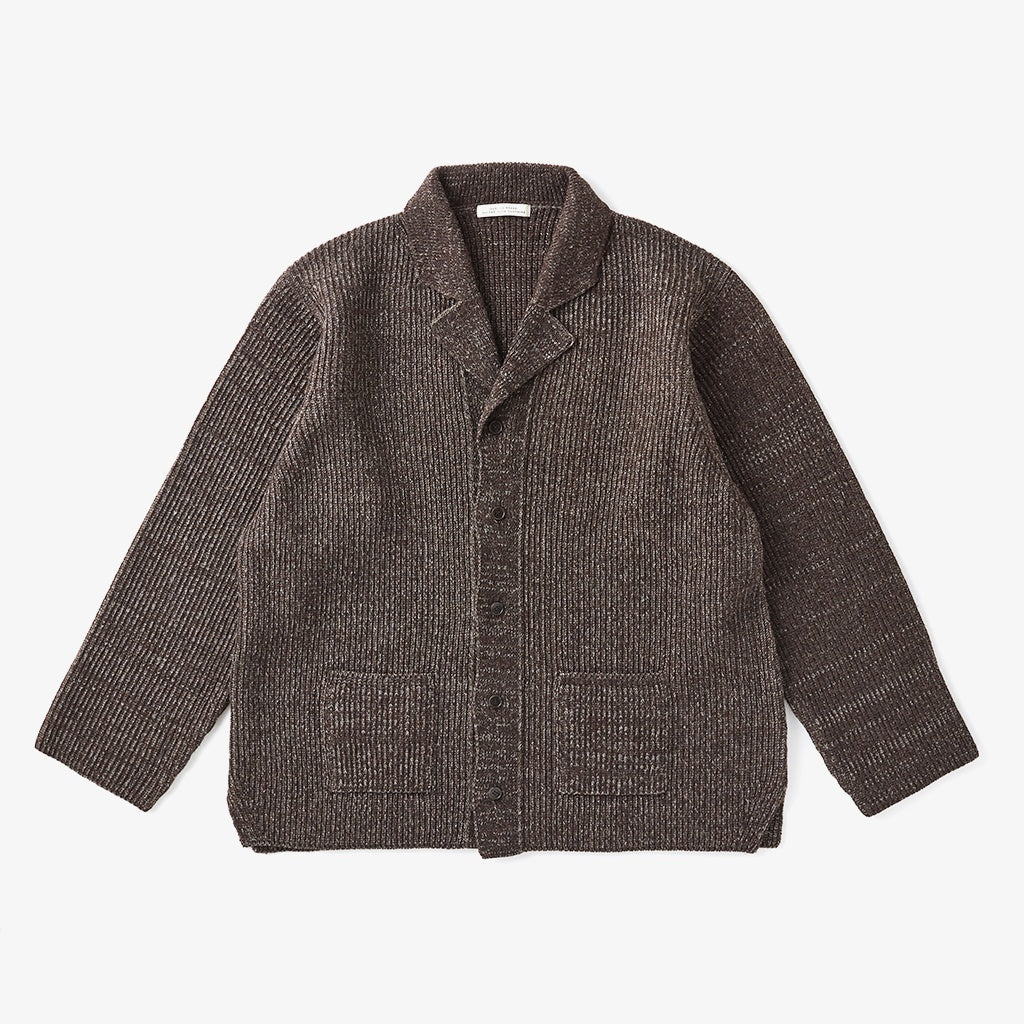 BLENDED KEMPI WOOL RAPEL CARDY #BARK [252OJ-KN03]