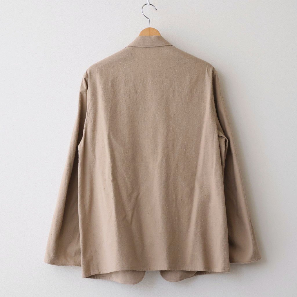 Silk/Cotton Nep Cardigan Jacket #Beige [BHS26S019]