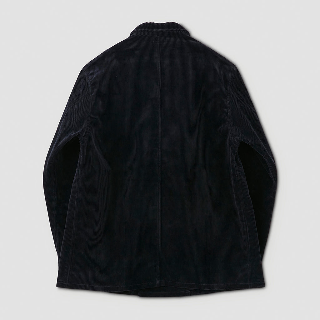 CORDUROY DOUBLE-BREASTED JACKET #GRAYISH NAVY [PMAQ-SJ04]