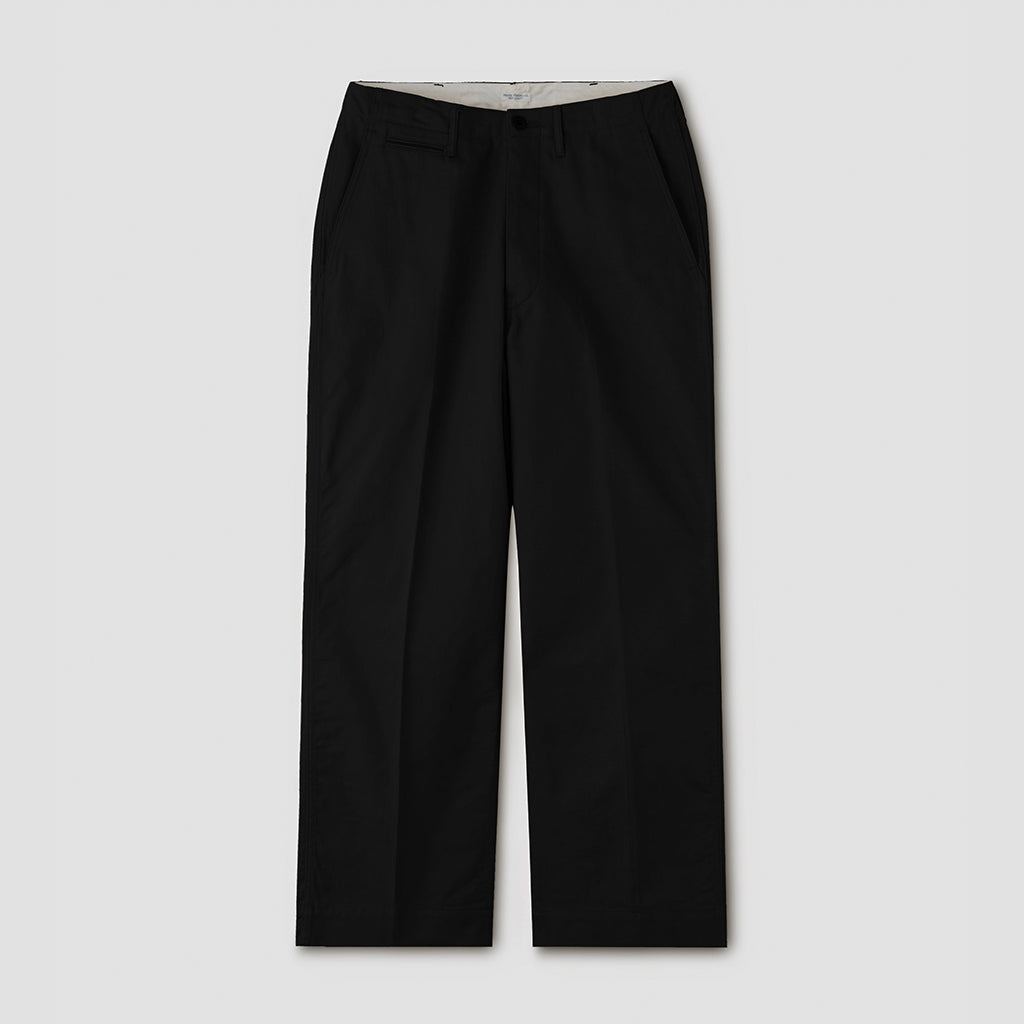 OFFICER TROUSERS WIDE #INK BLACK [PM-401]