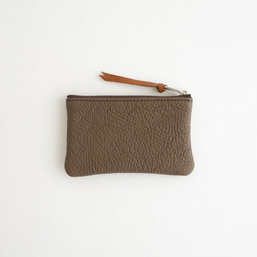 qualquer coisa pouch mini - taurillon #brown×dark brown