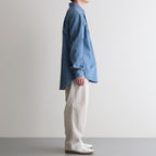 Regular Collar Light Denim Shirt #Indigo [S25SG087]