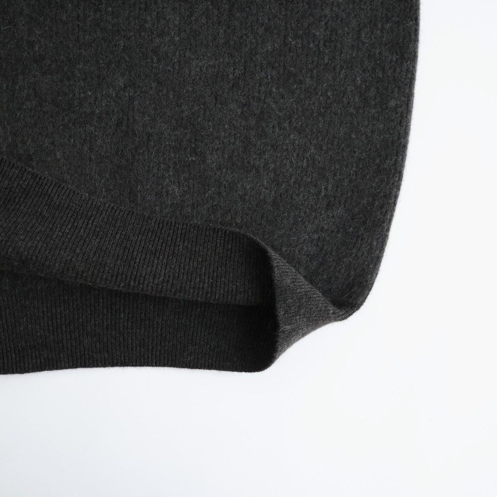 CASHMERE FOX CREW NECK #CHARCOAL [BN-26FM-060]