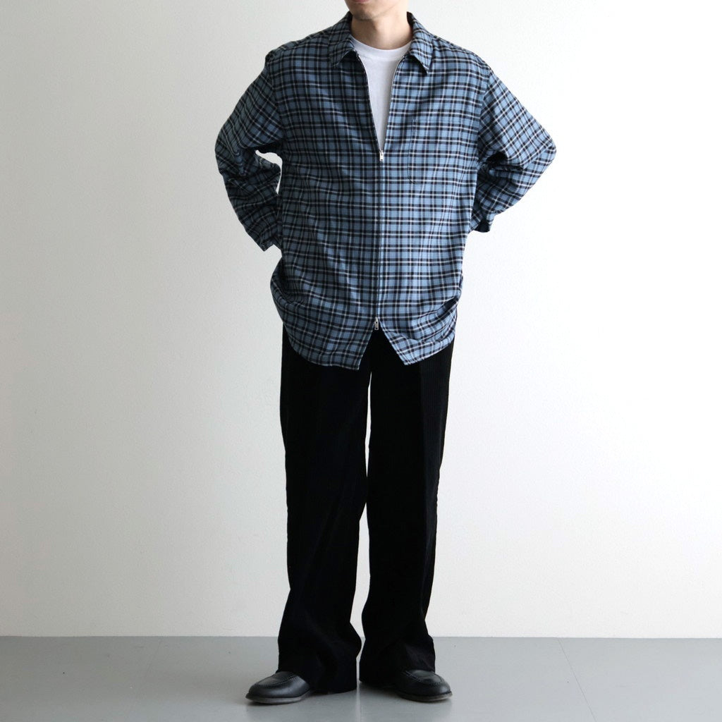 ZIP SHIRT #BLUE CHECK [A26C17SH03C]