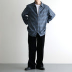 ZIP SHIRT #BLUE CHECK [A26C17SH03C]