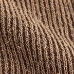 Cotton Snarl Yarn Knit Vest #BROWN [NEP-SS2533W]