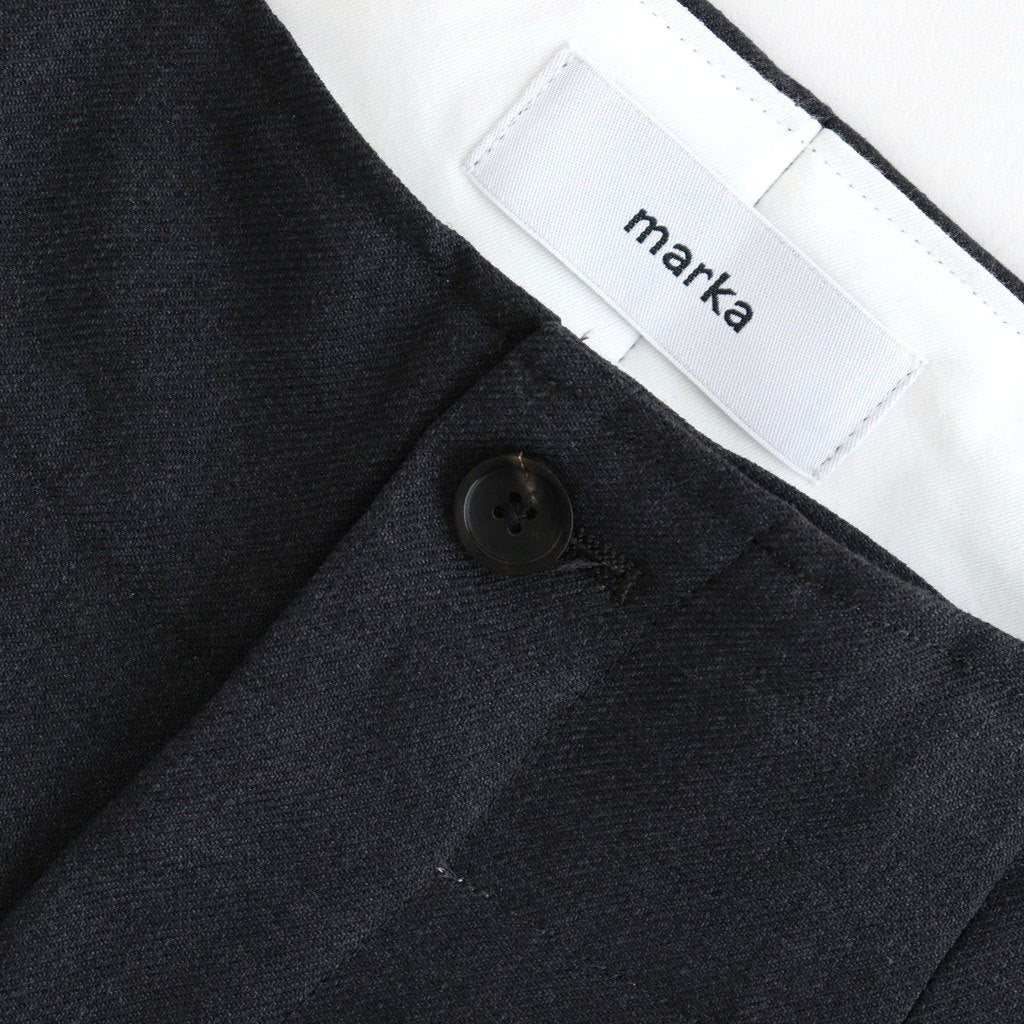 TWO TUCK MILITARY TROUSERS #CHARCOAL GRAY [M25C07PT01C]