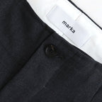 TWO TUCK MILITARY TROUSERS #CHARCOAL GRAY [M25C07PT01C]