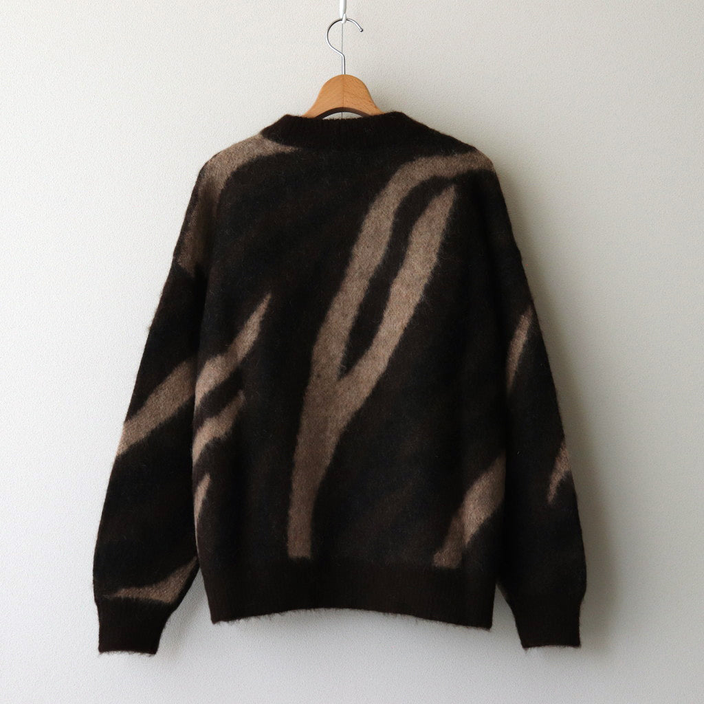 BIAS ZEBRA PATTERN JUMPER #NATURAL BEIGE MIX [A24C20SW02C]