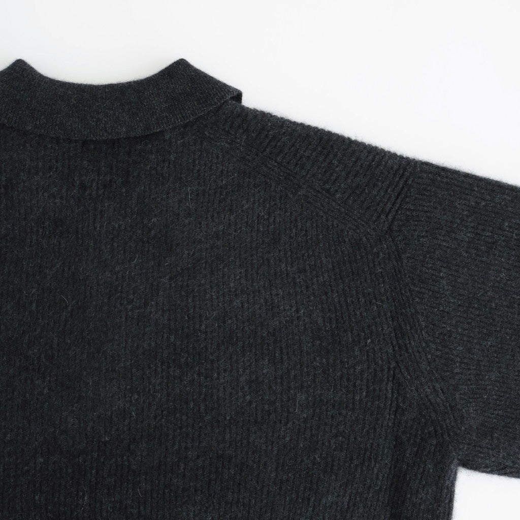 CASHMERE FOX POLO #CHARCOAL [BN-25FM-055]