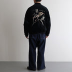 FADED VELVET SOUVENIR JACKET #GRAPHITE [242OJ-JK15]