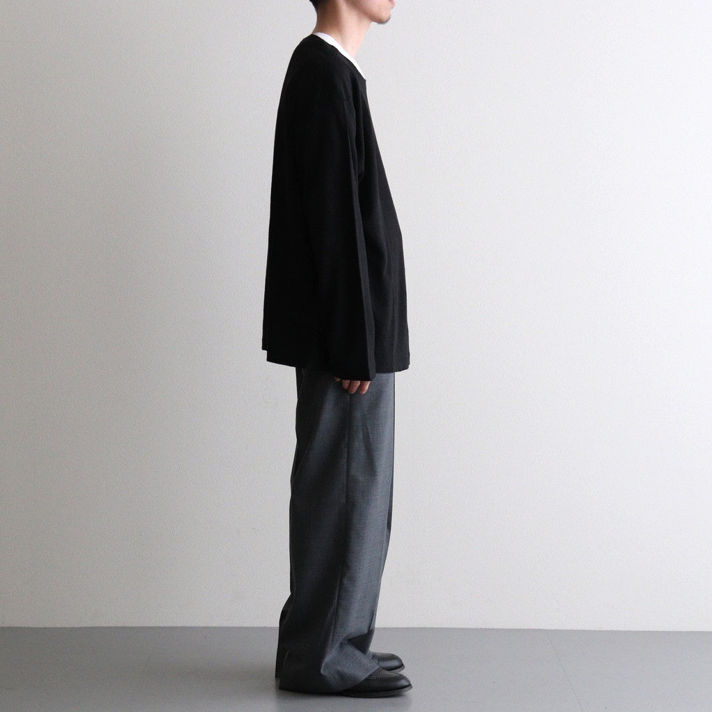 NORMANDY LINEN BASQUE SHIRT #BLACK [BN-26SM-072]