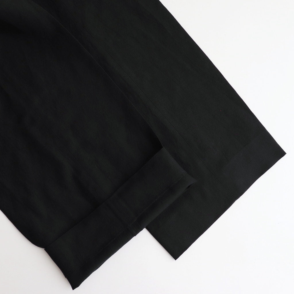 W/Li 2tuck Wide Tapered Trousers #BLACK [NEP-SS2503M]