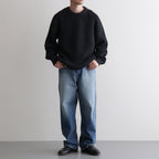 SIGNATURE CREW NECK #CHARCOAL BLUE [BN-25FM-038]