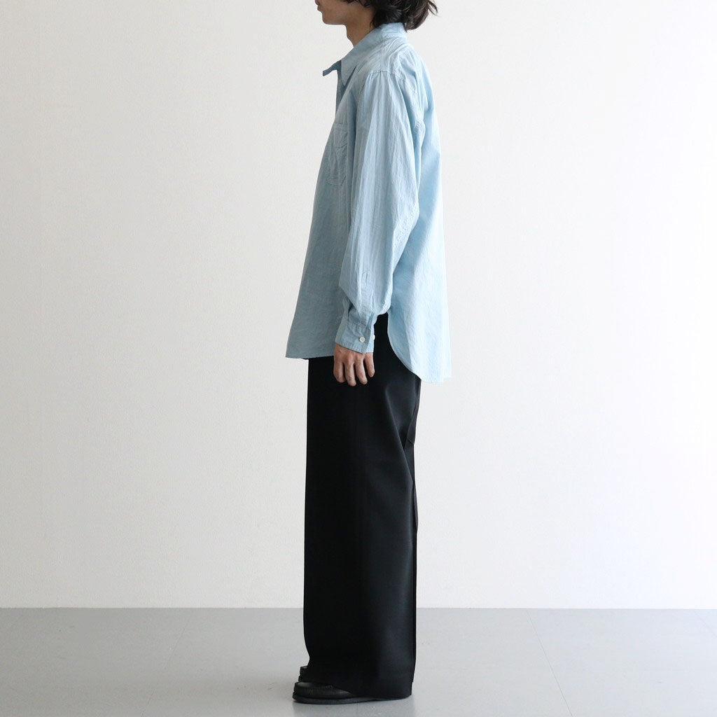 FLAT FRONT WIDE TROUSERS #BLACK [A26C07PT03C]