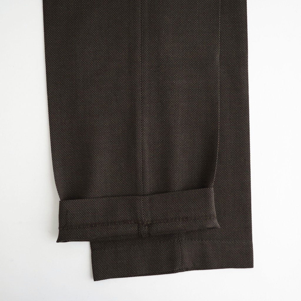 REGULAR FIT STRAIGHT TROUSERS #BROWN BIRD’S-EYE [M26C10PT03C]