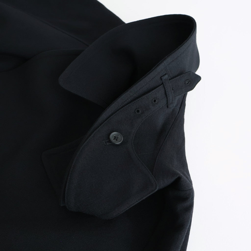 Wool Gabardine Trench Coat #BlackNavy [BHS25F006]