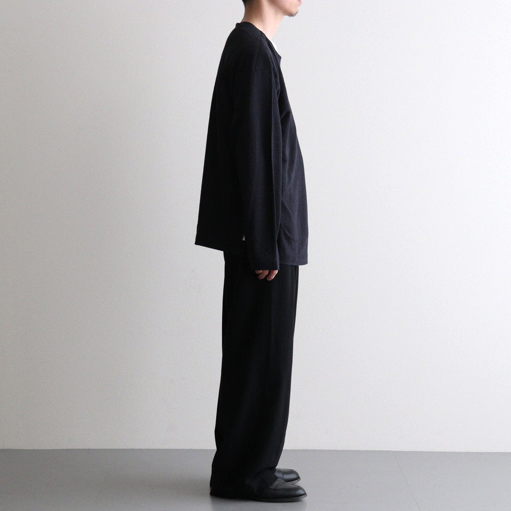 NORMANDY LINEN BASQUE SHIRT #NAVY [BN-26SM-072]