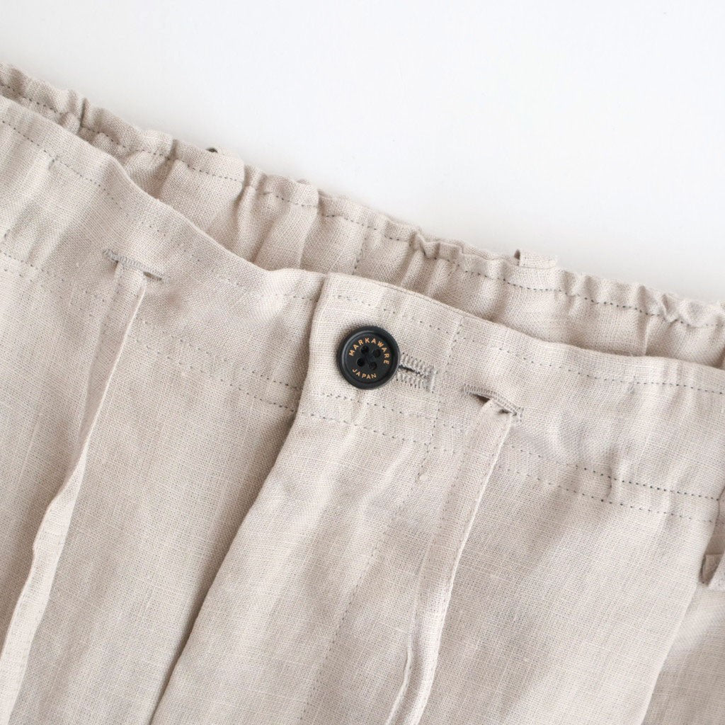 DOUBLE PLEATED EASY TROUSERS #TAUPE [A26A22PT02C]