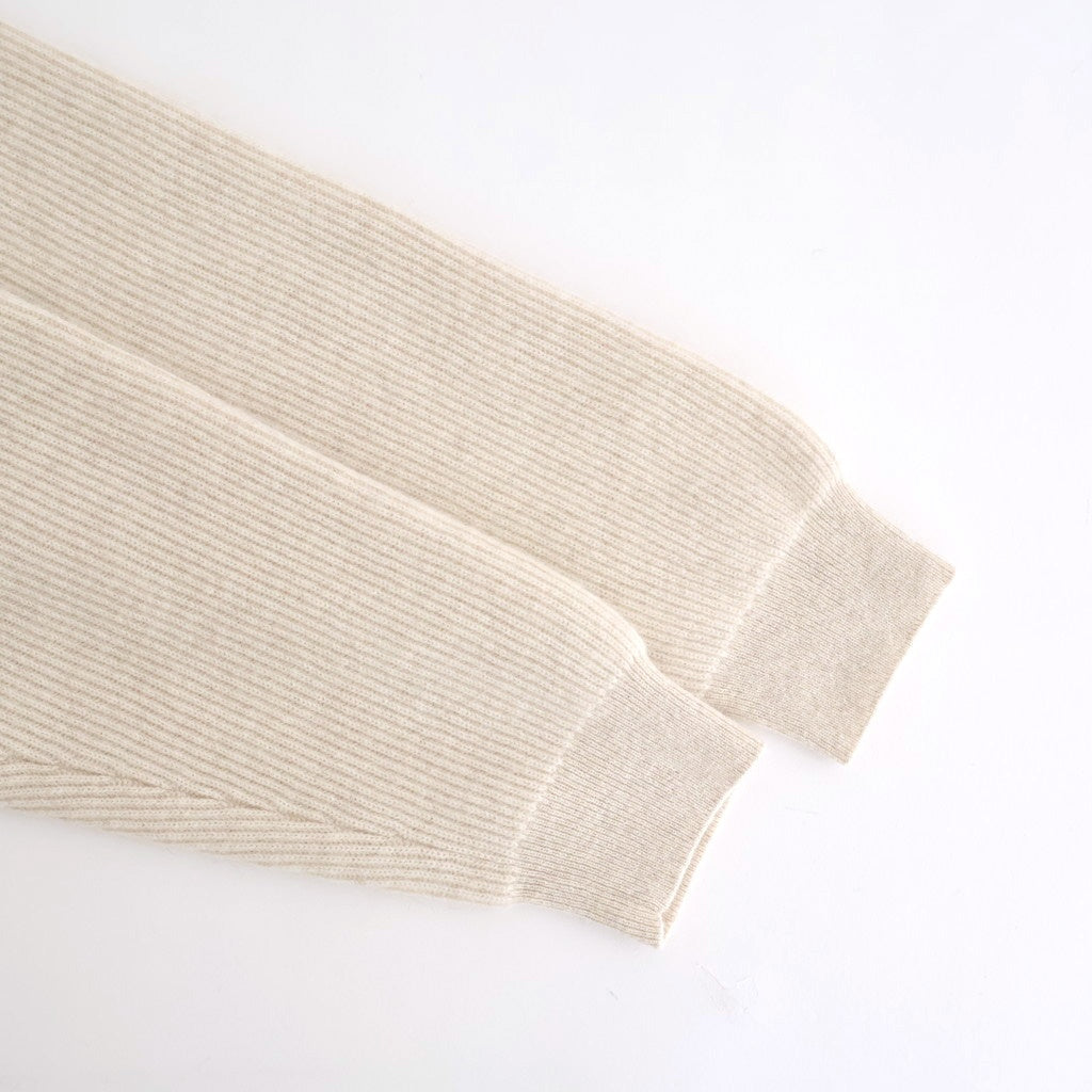 CASHMERE FOX POLO CARDIGAN #IVORY [BN-25FL-044]