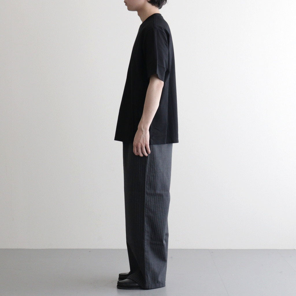 WIDE CYLINDER FIT EASY PANTS #GRAY STRIPE [M26A11PT01C]
